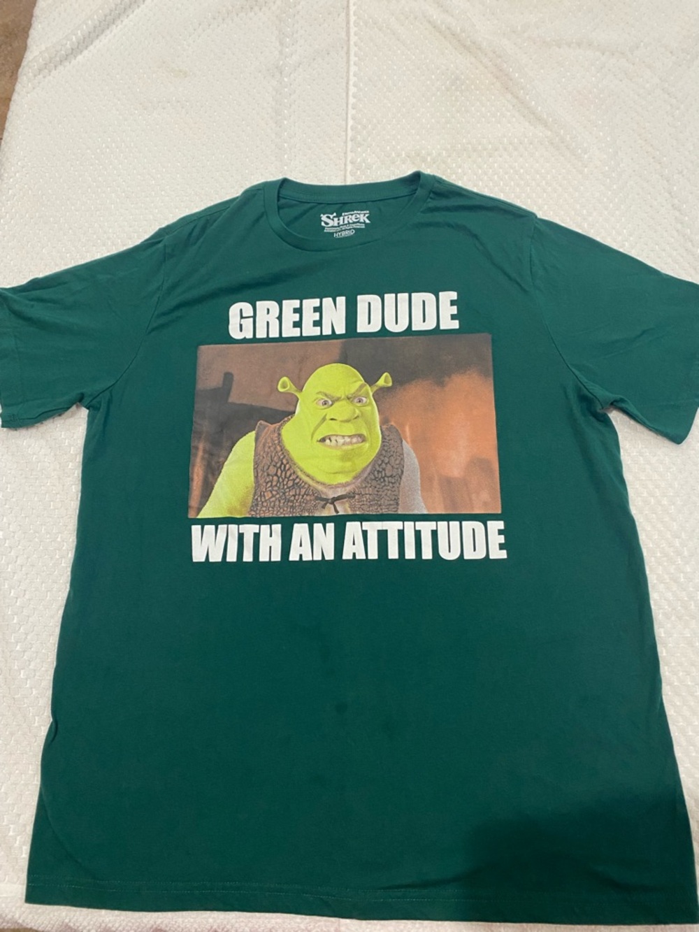 Hybrid Apparel Dark Green Shrek Graphic Tee
